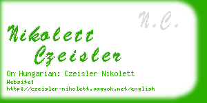 nikolett czeisler business card